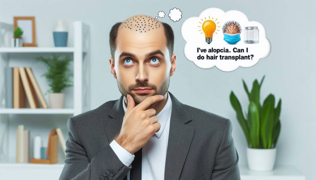 Hair transplant for scarring alopecia